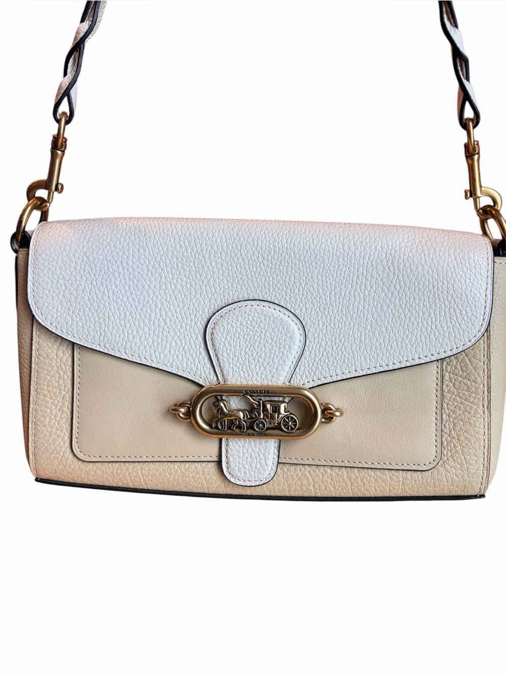 Coach Georgie color block 2 way pebbled leather bag - Picture 2 of 10